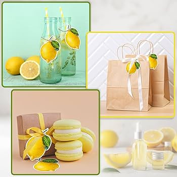 Amazon.com: Whaline 120Pcs Lemon Gift Tags with Hemp Rope
